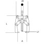 BETA 1506 Estrattore autoserrante a due griffe