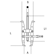 BETA 1511/1-2-3 Estrattori a due griffe reversibili per esterni