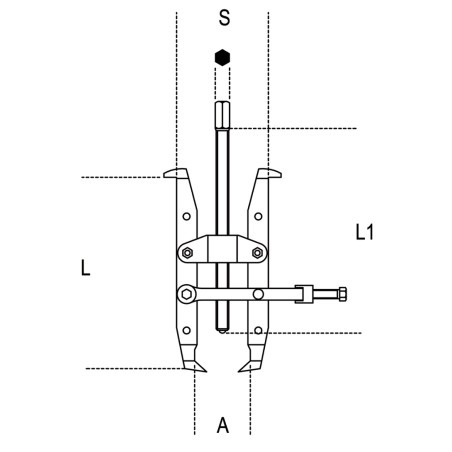 BETA 1511/1-2-3 Estrattori a due griffe reversibili per esterni
