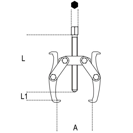 BETA 1520/1 – 1520/2 Estrattori a due griffe reversibili