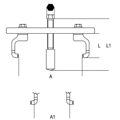 BETA 1529 Estrattore per pulegge multigola in valigetta plastica