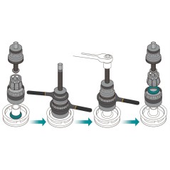 BETA 1531/C7 Kit estrazione anello interno cuscinetto ruota dal mozzo
