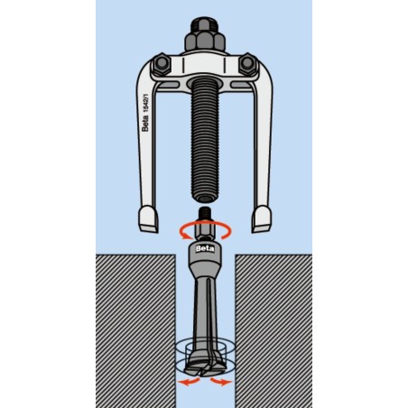 BETA 1545/C5M Estrattore 1542/1 con 5 Espansori 1544 in cassetta di lamiera