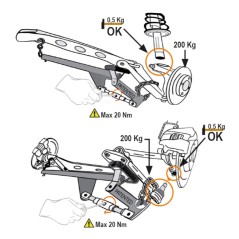 BETA 1567 Leva per estrazione testine braccio oscillante e ammortizzatori dal montante