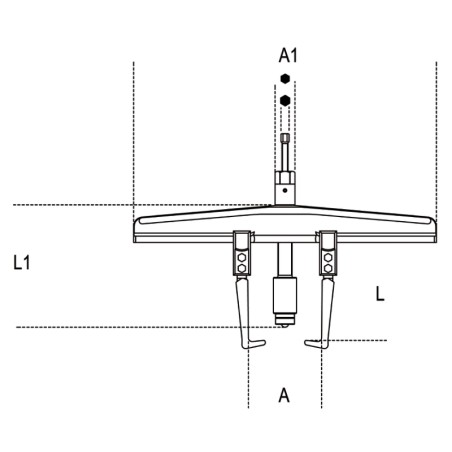 BETA 1580/8I Estrattore universale idraulico a due griffe