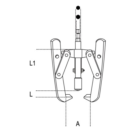 BETA 1585/5I-6I-7I Estrattori a tre griffe per azionamento idraulico