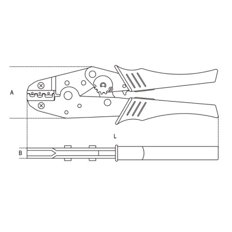 BETA 1608 Pinza per capicorda preisolati, con regolatore di pressione