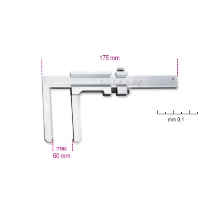 BETA 1650FD Calibro a corsoio per dischi freni lettura decimale