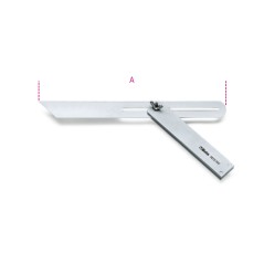 BETA 1672 Squadra falsa a lama orientabile e scorrevole lama e base in acciaio cromata