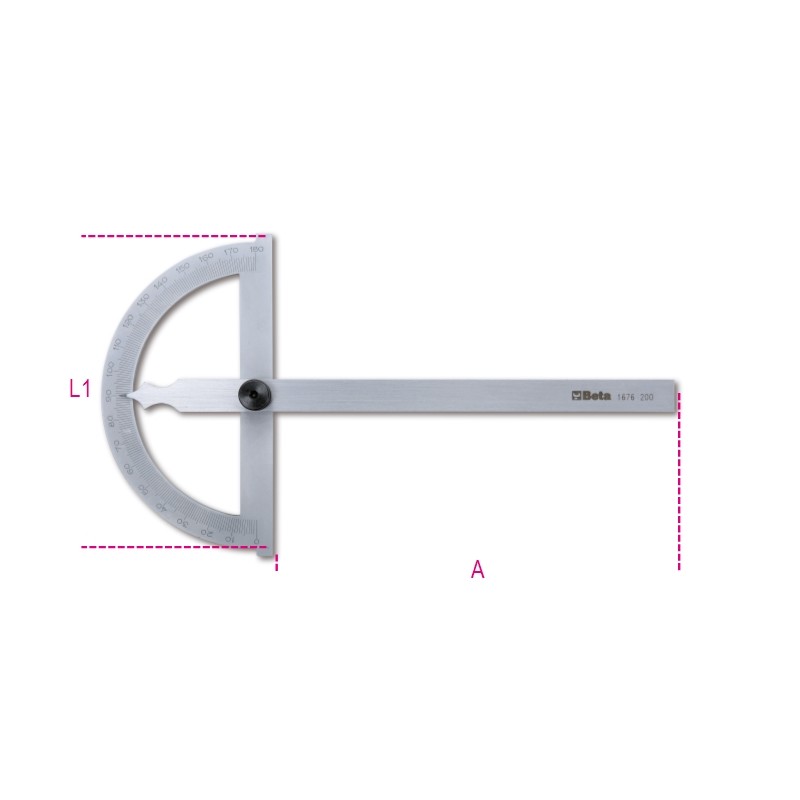 BETA 1676 Goniometri semplici in acciaio inossidabile