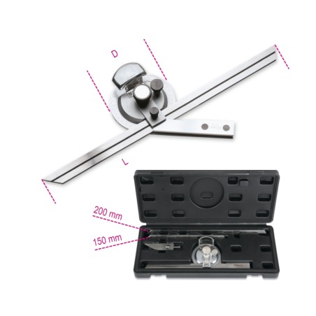 BETA 1678/C3 Rapportatore d’angoli in acciaio inossidabile in astuccio di legno