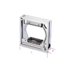 BETA 1699Q Livella quadre di precisione in ghisa con 2 basi prismatiche rettificata a 2 fiale infrangibili in astuccio di legno