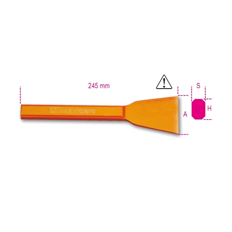 BETA 1702N Scalpelli a tagliente extrapiatto