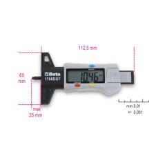 BETA 1706DGT Calibro di profondità digitale per battistrada pneumatici