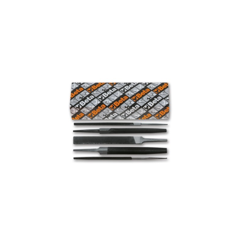 BETA 1718D6/S5 Serie di 5 lime a taglio bastardo art. 1718D6 – senza impugnatura