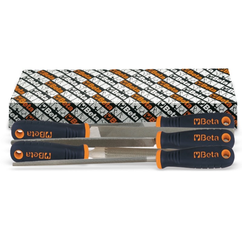 BETA 1719BMA12/S5 Serie di 5 lime a taglio mezzodolce, con impugnatura