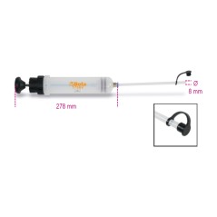 BETA 1756V Siringa per olio da 200 ml in polipropilene