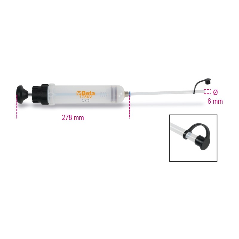 BETA 1756V Siringa per olio da 200 ml in polipropilene