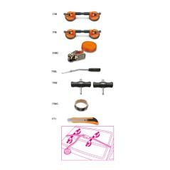 BETA 1766/8 Assortimento di 8 utensili per cristalli auto