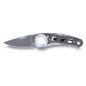 BETA 1778P Coltello a serramanico lama ed impugnatura in acciaio inossidabile a alluminio, con apertura a pulsante