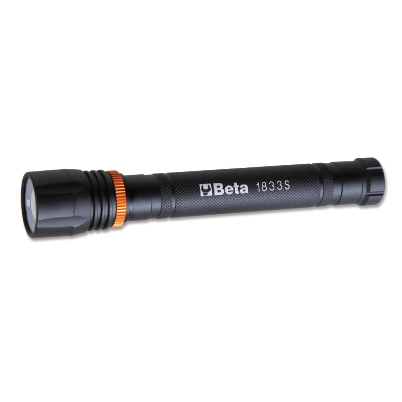 BETA 1833 S Torcia LED ad alta luminosità in robusto alluminio anodizzato, fino a 500 Lumen