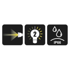 BETA 1833 M Torcia LED ad alta luminosità in robusto alluminio anodizzato, fino a 700 Lumen