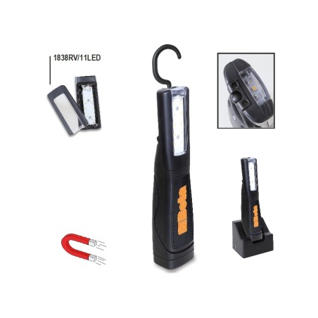 BETA 1838/11LED Lampada ricaricabile con LED ad altissima luminosità batteria ai polimeri di litio