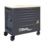 BETA RSC24AXLP/7 Cassettiera mobile 7 cassetti con piano di lavoro in legno e sistema antiribaltamento, modello lungo VUOTA