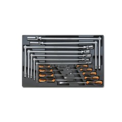 BETA T164 Termoformato rigido in ABS giraviti Beta Grip, chiavi a bussola snodata e chiavi candele