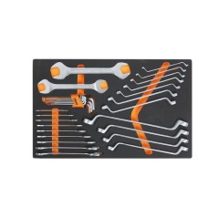 BETA M30 Vassoio morbido in EVA chiavi a forchetta, chiavi doppie curve e chiavi maschio esagonali piegate