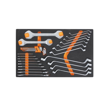 BETA M30 Vassoio morbido in EVA chiavi a forchetta, chiavi doppie curve e chiavi maschio esagonali piegate