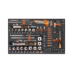 BETA M105 Vassoio morbido in EVA bussole da 1/4", 3/8" e da 1/2"