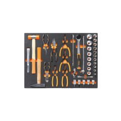 BETA MB39 Vassoio morbido in EVA bussole da 1/2", pinze e utensili a percussione