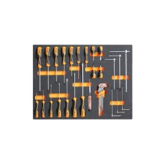 BETA MB44 Vassoio morbido in EVA giraviti Beta Grip per viti lama piatta, Phillips® e chiavi maschio esagonali