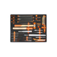 BETA MM230 Vassoio morbido in EVA con utensili a percussione, lime, taglio e misurare