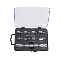 BETA 3075/K10 Set chiave universale a testina intercambiabile e 10 inserti, per serraggio raggi ruote
