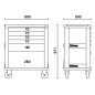 BETA C39-6 Cassettiera porta attrezzi con 6 cassetti VUOTA