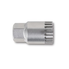 BETA 3973/4
 Chiave a bussola estrattore per movimento centrale a 20 tacche con perno centrale nichelata