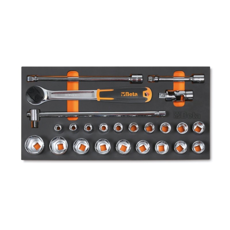 BETA MC21 Vassoio morbido in EVA bussole esagonali da 1/2"