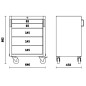 BETA C45PRO 2.0 C5 Cassettiera mobile con 5 cassetti per arredo officina C45PRO 2.0