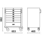 BETA C45PRO 2.0 C7 Cassettiera mobile con 7 cassetti per arredo officina C45PRO 2.0