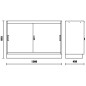 BETA C45PRO 2.0 MAL Modulo fisso da 1360 mm con 2 ante in lamiera per arredo officina C45PRO 2.0
