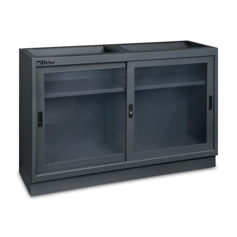 BETA C45PRO 2.0 MAT Modulo fisso da 1.360 mm con 2 ante trasparenti per arredo officina C45PRO 2.0