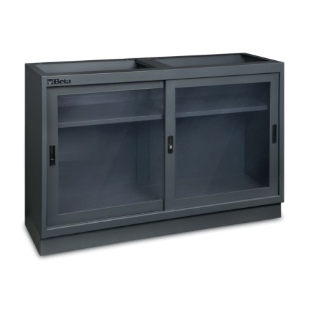 BETA C45PRO 2.0 MAT Modulo fisso da 1.360 mm con 2 ante trasparenti per arredo officina C45PRO 2.0