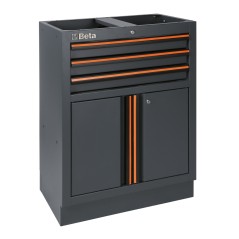 BETA C45PRO 2.0 M3A Modulo fisso con 3 cassetti e 2 antine per arredo officina C45PRO 2.0