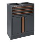 BETA C45PRO 2.0 M3A Modulo fisso con 3 cassetti e 2 antine per arredo officina C45PRO 2.0