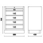 BETA C45PRO 2.0 M5 Modulo fisso con 5 cassetti per arredo officina C45PRO 2.0