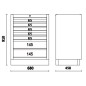 BETA C45PRO 2.0 M7 Modulo fisso con 7 cassetti per arredo officina C45PRO 2.0