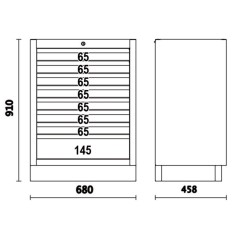 BETA C45PRO 2.0 M8 Modulo fisso con 8 cassetti per arredo officina C45PRO 2.0