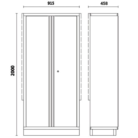 BETA C45PRO 2.0 AS2 Armadio in lamiera a 2 ante con staffa per arredo officina C45PRO 2.0